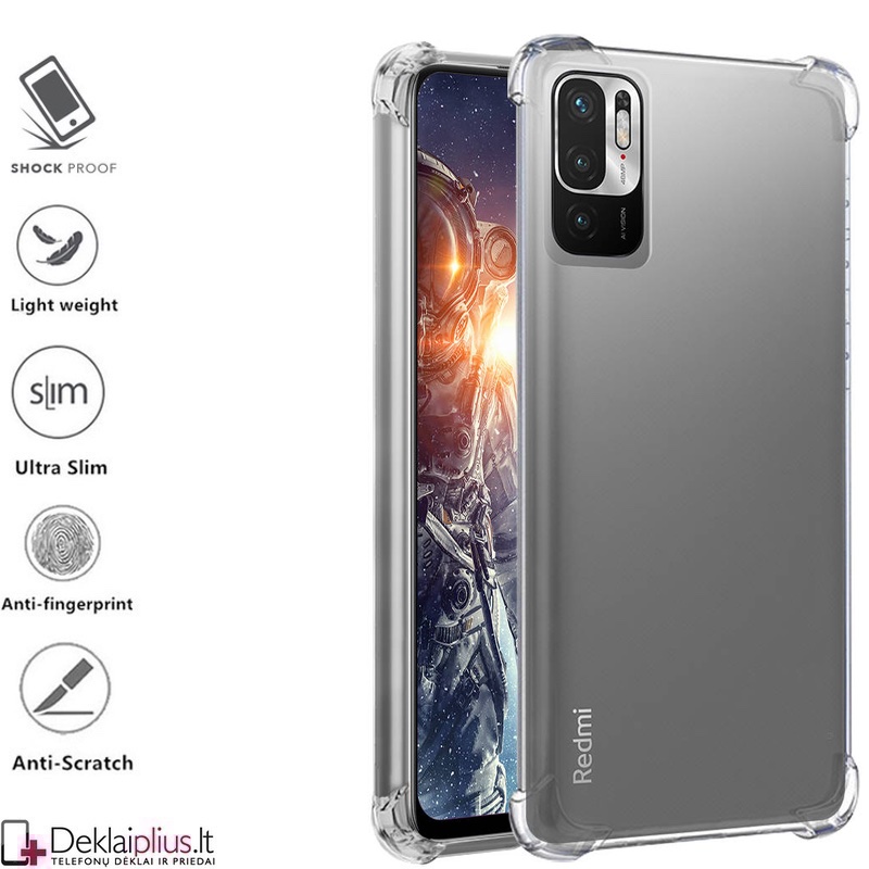 Silikoninis-Anti shock dėklas - permatomas (telefonui Xiaomi Redmi Note 10/Note 10S/Poco M5S) Silikoninis-Anti shock dėklas - permatomas (telefonui Xiaomi Redmi Note 10/Note 10S/Poco M5S)